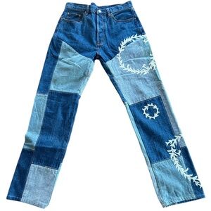 MNML LA Patchwork Embroidered Baggy Denim Sz30